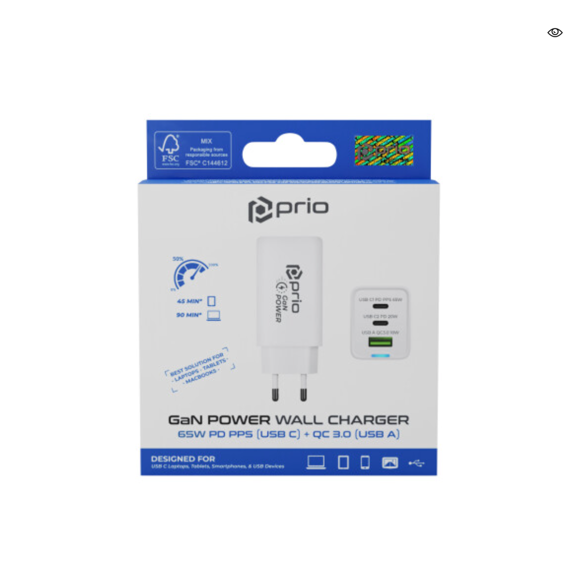 Incarcator perete fast charging 65W PD PPS (USB C) + Q