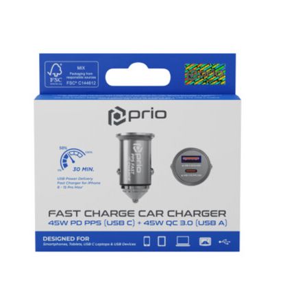 Incarcator rapid auto - USB A si USB C