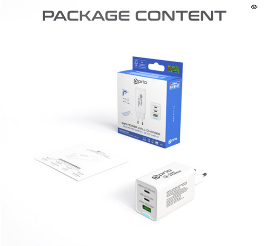 Incarcator perete fast charging 65W PD PPS (USB C) + Q